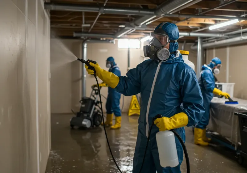 Basement Sanitization and Antimicrobial Treatment process in Elwood, NJ