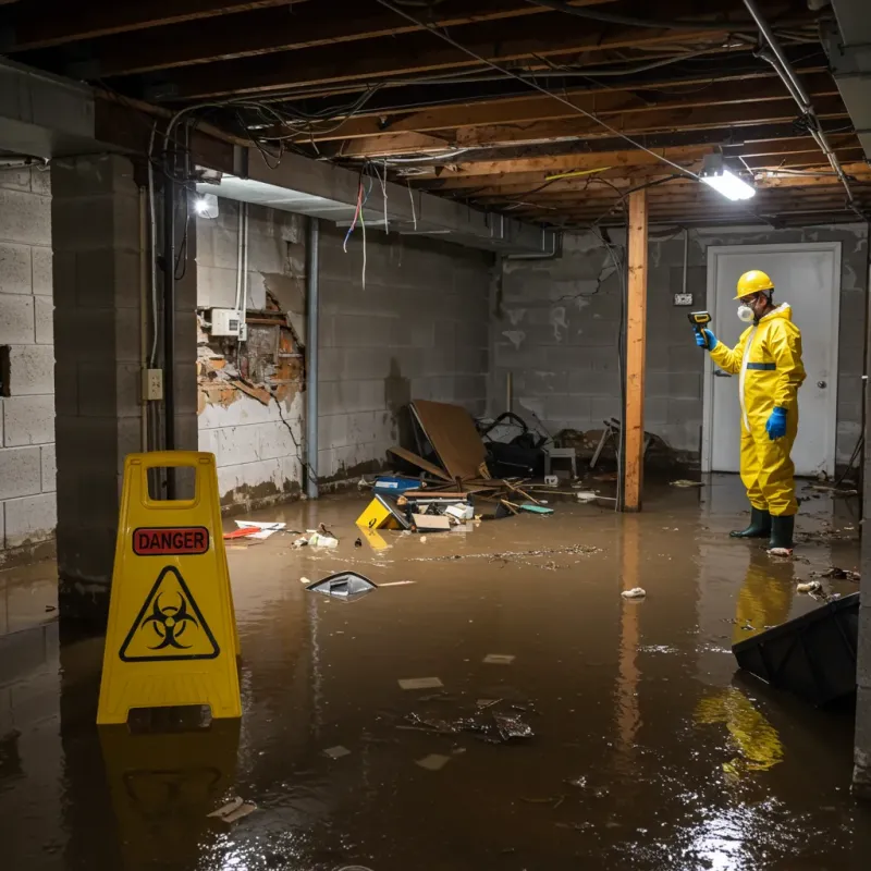 Flooded Basement Electrical Hazard in Elwood, NJ Property